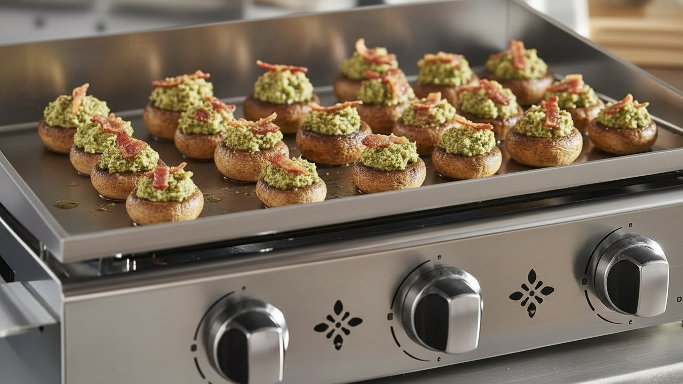 Escargots à la plancha en champignons de Paris